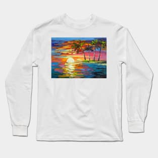 Dawn and palm trees Long Sleeve T-Shirt